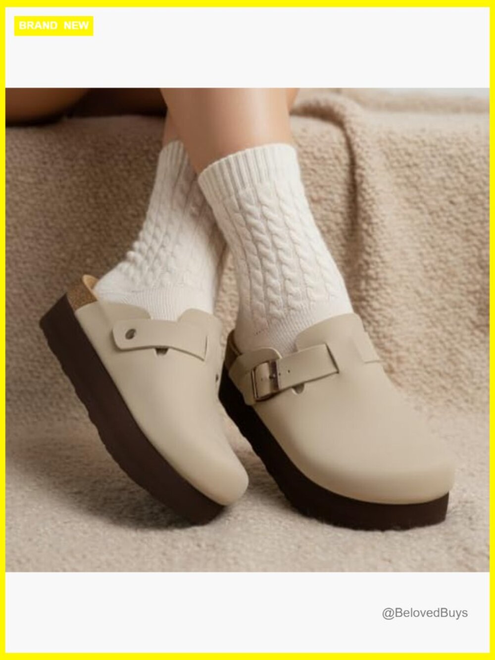 Vegan Suede Platform Clogs with Adjustable Buckle and Memory Foam Cork Footbed - Picture 6 of 7